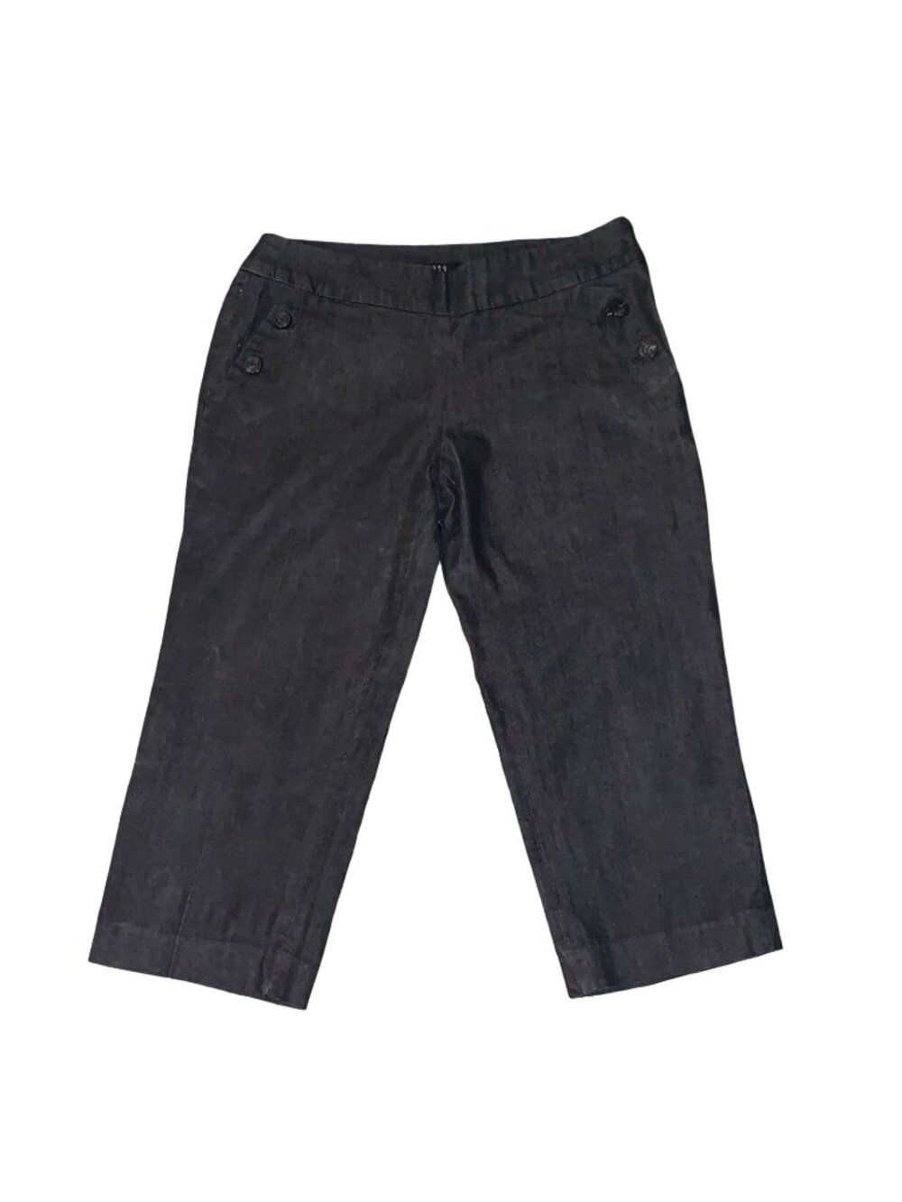 Sandro Sportswear Dark Gray Cropped Capri Pants Womens Plus Size 8 31x20 Preppy